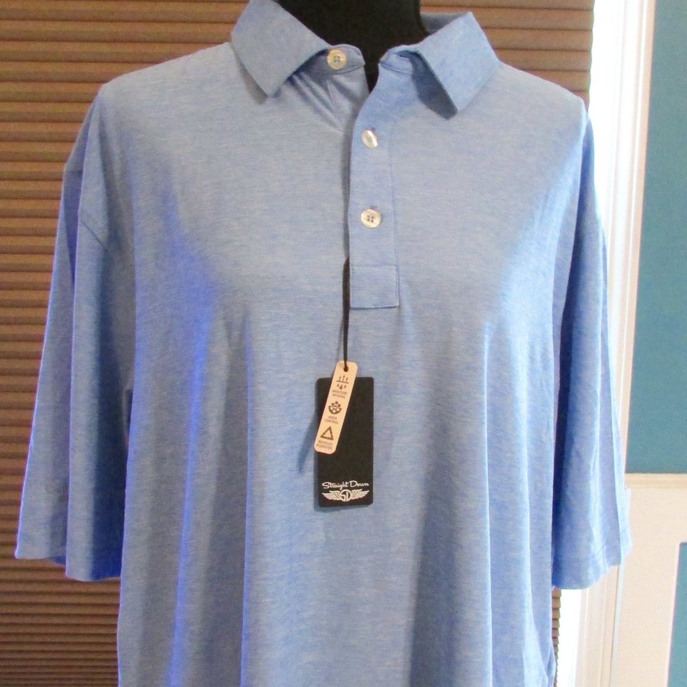 Straight Down Performance Polo-Cardinals PGA, Springhill, KS Embroidered Sleeve.